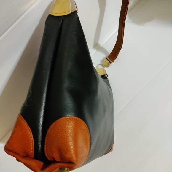 Vintage  Givenchy Black Leather Shoulder Purse - Picture 7 of 16